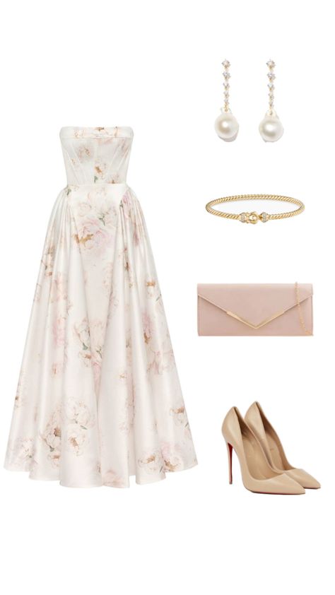 Pearl Gold Earrings, Award Show Dresses, Kate Spade Watch, Heels Gold, Cute Summer Dress, Modest Dresses Casual, Effortlessly Chic Outfits, Classy Work Outfits, Looks Street Style