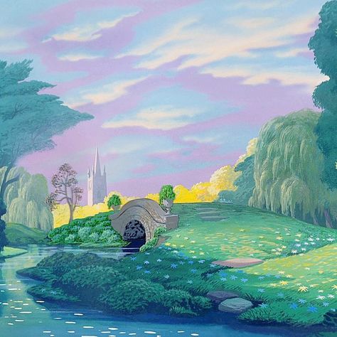 Disney Landscape Art, Disney Scenery, Alice In Wonderland Backgrounds, Disney Background Drawing, Wonderland Landscape, Alice In Wonderland Landscape Art, Disney Scenery Backgrounds, Wonderland Background, Walt Peregoy