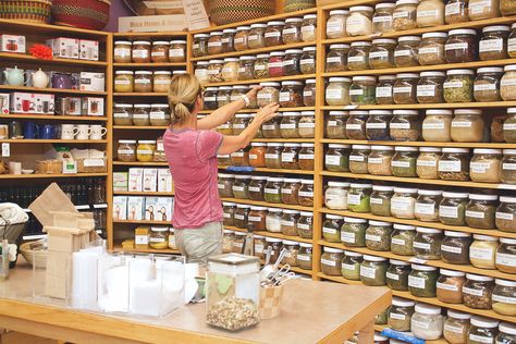 Herbalist Shop, Medicinal Herbs Remedies, Home Apothecary, Herbal Academy, Herbal Shop, Natural Medicine Cabinet, Herbal Store, Bulk Herbs, Organic Kitchen