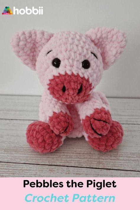 Amigurumi pattern Single Crochet Increase, Pattern Terminology, Worsted Weight Yarn Patterns, Crochet Increase, Crochet Baby Projects, Crochet Baby Gifts, Crochet Pig, Lovey Pattern, Easy Crochet Animals