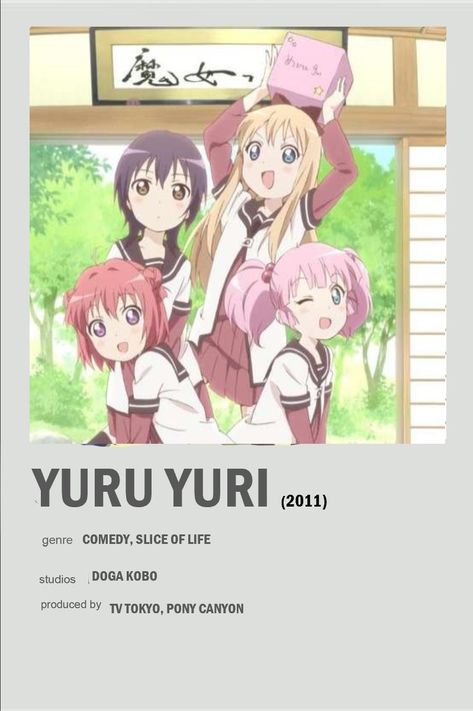 Anime minimalist polaroid poster Anime Watchlist, Minimalist Polaroid Poster, Homecoming Outfits For Guys, Anime Cards, Minimalist Anime, Anime Minimalist Poster, Yuru Yuri, Automotive Illustration, Anime List