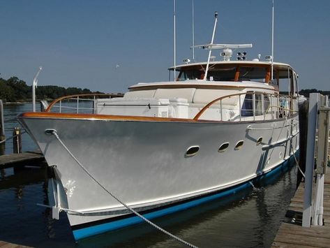 Featured Listing of the Week: 57' 1963 Burger MotorYacht - DiMillo's Yacht Sales Wood Boats For Sale, Classic Boats For Sale, Tiara Yachts, Kennebunk Maine, Freeport Maine, Glen Cove, Shrimp Boat, Classic Wooden Boats, Classic Yachts