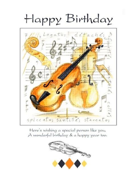 Happy Birthday B, Violin Design, Learn Violin, Holiday Day, Happy 2nd Birthday, Birthday Meme, Music Centers, Fairy Doors, Happy Year