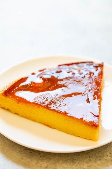 Classic Caramel Flan - Averie Cooks Creme Brulee Cheesecake Bars, Chocolate Caramel Candy, Flan Recipes, Cheesecake Bars Easy, Custard Flan, Spanish Recipe, Sugar Cream Pie, Creme Brulee Cheesecake, Dominican Recipes