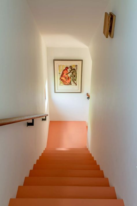 Hallway paint ideas – 15 ways to give this space personality | Livingetc 1930 Bungalow, Wood Stair Treads, Hallway Paint, Painted Staircases, Green Vanity, Bungalow Renovation, Attic Space, Painted Stairs, Attic Spaces