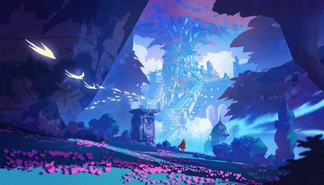 Steven Universe Background, Arte 8 Bits, Fantasy Background, Scenery Background, Pretty Backgrounds, Fantasy Setting, Arte Inspo, Landscape Drawings, Fantasy Art Landscapes