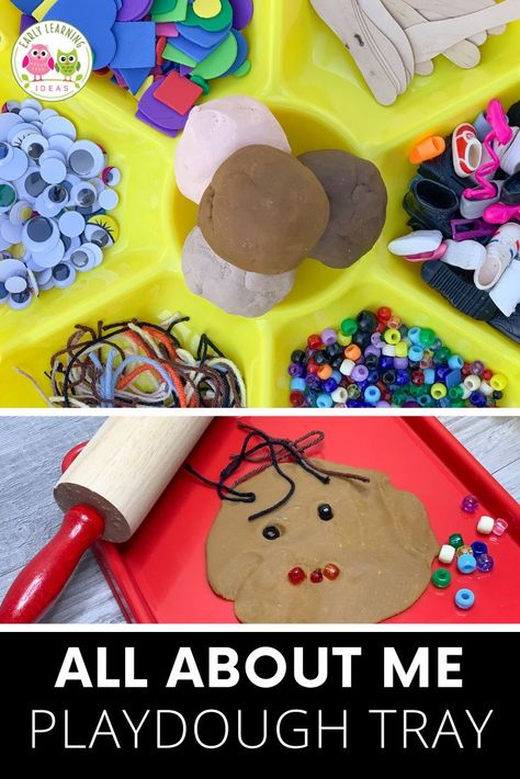 What Makes Me Special Preschool, All About Me Preschool Sensory Activities, Who Am I Preschool Theme, Family Stem Activities For Preschool, All About Me My Body Preschool, First Week Of School Eyfs, Bodies Eyfs Activities, All About Me Outdoor Activities, First Week Of Preschool Activities Fine Motor