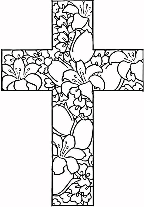 Religious Easter Coloring Pages - Best Coloring Pages For Kids Cross Coloring Page, Easter Coloring Sheets, Easter Printables Free, Bible Coloring Pages, Easter Coloring Pages, Easter Colouring, Bible Coloring, Coloring Pages For Adults, Halloween Coloring Pages