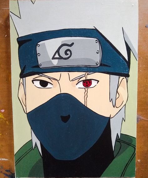 Kakashi Hatake Painting, Kakashi Painting, Sellable Art, Naruto Painting, Anime Canvas Art, Cute Canvas Paintings, Canvas Painting Designs, Cute Canvas, Painting Inspo