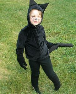 Homemade Cat Costume thumbnail Homemade Cat Costume, Mal Halloween Costume, Halloween Bat Costume, Bat Costumes, Lost Boys Costume, Cat Girl Costume, Lost Boys Peter Pan, Panther Costume, Black Panther Costume