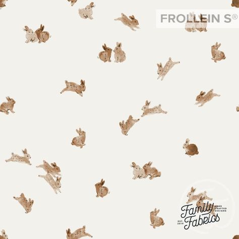 Cotton Jersey - Bunnies – Frollein S® Small Rabbit, Early Christmas Shopping, Cotton Quilting Fabric, Jersey Knit Fabric, Organic Baby, Hand Designs, Knit Cotton, Rabbits, Baby Knitting