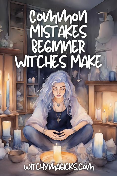 Avoid pitfalls on your magical journey with our guide to common mistakes beginner witches make! Learn how to navigate challenges such as lack of research, unrealistic expectations, and neglecting self-care. Let's empower ourselves with the knowledge to overcome these hurdles and grow as practitioners.   #BeginnerWitches #MagicalMishaps #WitchcraftTips #Empowerment #BeginnerWitch #Witchcraft #Witches #Witch #WitchyMagicks School For Witches, Cottage Witch Aesthetic Kitchen, Healing Rituals Witchcraft, Nordic Witch Aesthetic, How To Get Into Witchcraft, Witch Powers List, Dream Witchcraft, Things To Research As A Beginner Witch, Witchcraft Research