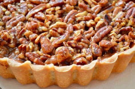 Pecan Tarts Recipe, Pecan Tart, Beaver Tails, Pecan Tarts, Butter Caramel, Creamed Honey, Caramel Pecan, Thanksgiving Desserts, Toasted Pecans