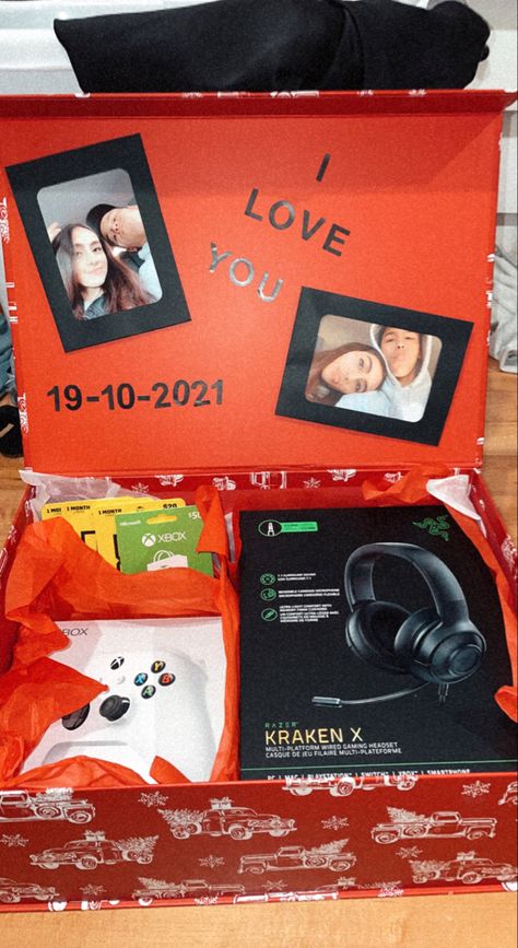 Presents For Gamers Boyfriend, Xbox Gift Basket Ideas, Boyfriend Gamer Gifts, Gaming Boyfriend Gifts, Gamer Boy Gifts, Boyfriend Gifts Gamer, Diy Gifts For Gamer Boyfriend, Bfs Birthday Gift Ideas, Valentines Gift For Boyfriend Gamer