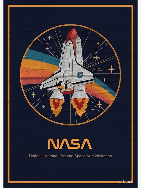 "Nasa Vintage Colors Emblem V03" Poster for Sale by arthook | Redbubble Nasa Graphic Design, Retro Nasa Posters, Nasa Vintage Posters, Nasa Design, Retro Space Posters, Nasa Retro, Vintage Space Poster, Nasa Vintage, Nasa Art