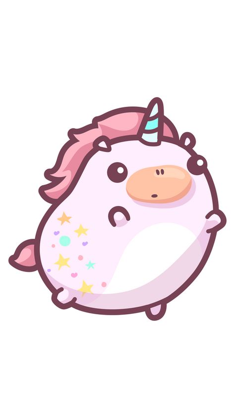 The adorable pink unicorn has gained some weight and now looks like a large balloon with a pink mane and a small horn. The cute sticker with Fat Unicorn!. Unicorn Drawing Aesthetic, Small Unicorn Drawing, Drawing Ideas Unicorn, Unicorn Drawing Cute, Unicorn Cute Drawing, How To Draw A Unicorn, Drawing Of Unicorn, Unicorn Drawing Sketches, Cute Unicorn Tattoo