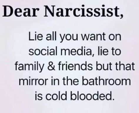 But with no soul or conscience, even these evil people see nothing wrong with their own reflection. Narcissistic Sister, Family Of Origin, Narcissism Quotes, Narcissism Relationships, Care Less, Mental Health Facts, Positive Energy Quotes, Narcissistic People, Evil People