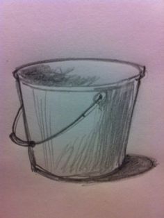 Learning how to draw a bucket is easy if you just know how to draw a few simples shapes and lines. Follow along with this drawing tutorial and learn how to draw a bucket. Read more... Bucket Drawing, Paint Buckets, Garden Drawing, Object Drawing, Drawing Supplies, Steampunk Art, Learn How To Draw, Planner Ideas, Drawing Skills