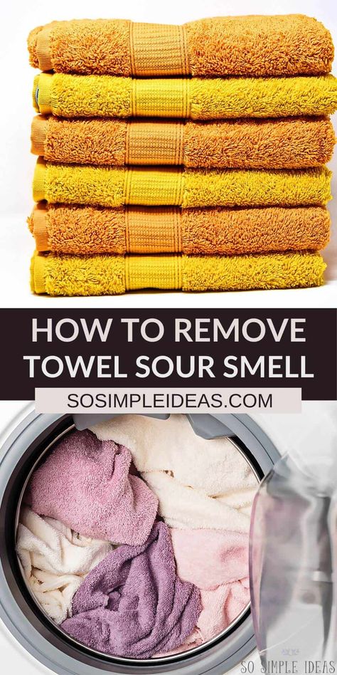 Towels can get stinky, soggy, and mildewy. But there are simple solutions on how to get sour smell out of towels so they will be fresh again. Stinky Wash Cloths, How To Get Sour Smell Out Of Laundry, How To Make Your Towels Smell Fresh, How To Get Rid Of Sour Smell In Towels, Cleaning Towels That Stink, How To Clean Stinky Towels, Freshen Towels In Washer, How To Keep Towels Smelling Fresh, Make Towels Smell Fresh Again