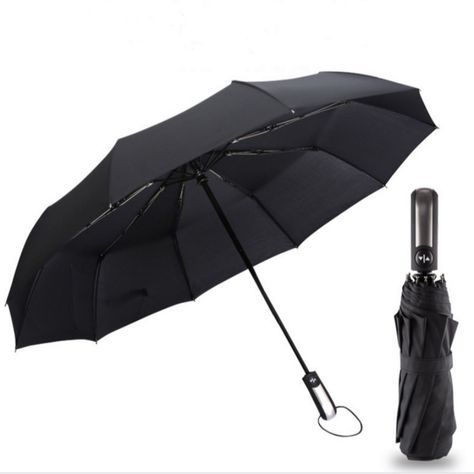 Umbrella Man, Windproof Umbrella, Compact Umbrella, Black Umbrella, Automatic Umbrella, Travel Umbrella, Look Formal, Rain Umbrella, Unique Purses