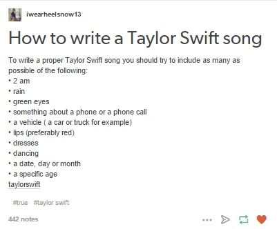 how to write a Taylor Swift song <3 Taylor Swift Ttpd Song Names, Taylor Swift Challenge Song, Taylor Swift Writing Prompts, Taylor Swift Annotated Lyrics, Taylor Swift Songs To Post Your Boyfriend, Taylor Swift Writing Songs, Taylor Swift Vs Other Songwriters, Playlist Names For Taylor Swift, Taylor Swift Introducing A Song