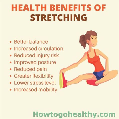 Health Benefits of Stretching Stretching Benefits, Benefits Of Working Out, Simple Stretches, Benefits Of Stretching, Banana Health Benefits, Daily Stretches, Walking For Health, Benefits Of Mindfulness, Workout For Flat Stomach