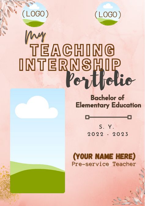 Educational Portfolio Internship Portfolio, Free Printable Bookmarks Templates, Portfolio Cover Design, Teacher Portfolio, Teaching Portfolio, Free Printable Bookmarks, Portfolio Covers, Book Cover Diy, Printable Bookmarks