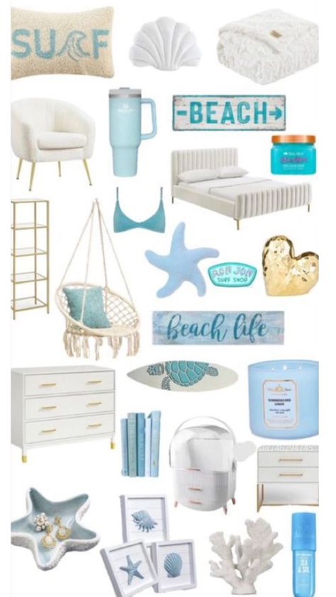 What I want in room in Dads Surf Room Decor, Coastal Room Decor, Ocean Room Decor, Useful Hacks, Summer Room Decor, Beachy Room Decor, Beach Room Decor, Decorating Your Living Room, Beach Themed Bedroom