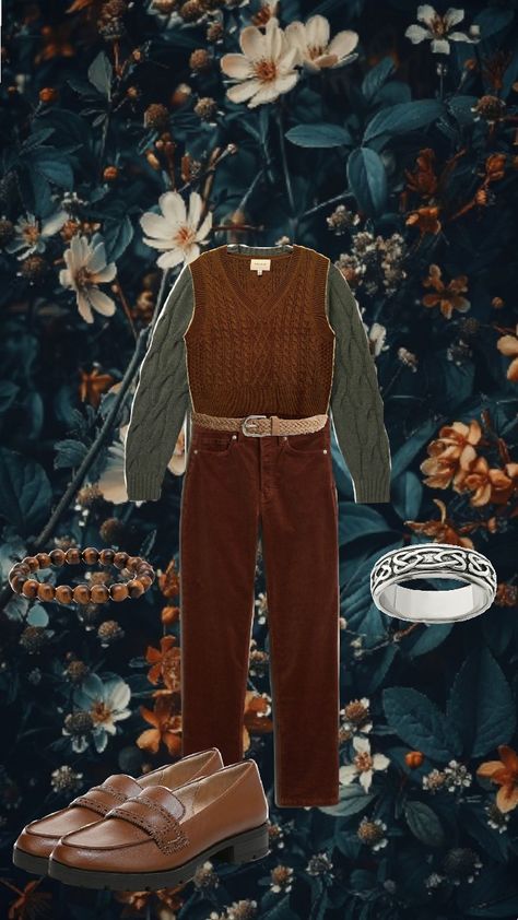 #goblincore #aesthetic #outfitinspo #fashion Goblincore Outfits Male, Masculine Cottagecore, Elfcore Outfits, Goblin Core Fashion, Masculine Cottagecore Outfits, Goblincore Fashion Male, Goblincore Outfits, Goblincore Fashion, Alt Fits