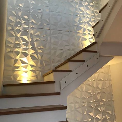 Stairs Side Wall Tiles Design, Stair Wall Design, Pvc Wall Panels Designs, Stairs Tiles Design, Wall Cladding Interior, Colorful Bedroom Design, Interior Cladding, 3d Panel, Panel 3d