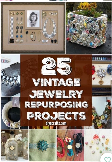 How to repurpose old jewelry Christmas Jewelry Diy, Vintage Jewelry Diy, Costume Jewelry Crafts, Old Jewelry Crafts, Vintage Jewelry Ideas, Vintage Jewelry Repurposed, Jewelry Repurposed, Junk Jewelry, Vintage Jewelry Crafts