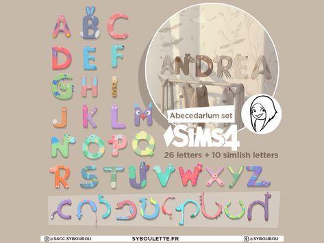 This alphabet cc sims 4 includes 36 new items, including 26 western letters and 10 simlish letters. Western Letters, The Sims 4 Kids, Sims 4 Cc Build, Download Sims, Wall Letters Nursery, Sims Baby, Kids Alphabet, Sims 4 Cc Kids Clothing, Sims 4 Children