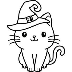 Silhouette Design Store - Search Designs : halloween Halloween To Draw, Halloween Things To Draw Easy, Halloween Cute Drawings, Halloween Cat Drawing, Halloween Desenhos, Halloween Art Ideas, Halloween Draw, Dibujos Halloween, Art Ideas Easy