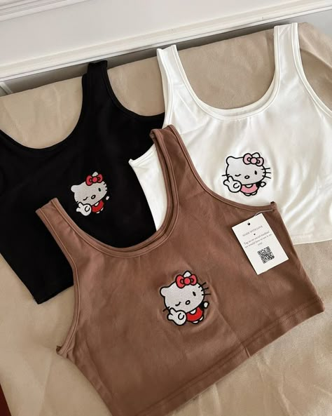 Hello Kitty Crop Top, Cat Crop Top, Hello Kitty Outfits, Hello Kitty Outfit, Kitty Outfit, Sanrio Clothes, Kitty Clothes, Hello Kitty Clothes, Hello Kitty Stuff