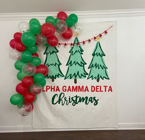 Christmas Sorority Banner, Painted Christmas Banner, Sorority Christmas Party, Christmas Party Banner, Christmas Party Poster, Adult Christmas Party, Bachelorette Banner, Sorority Banner, Christmas Date