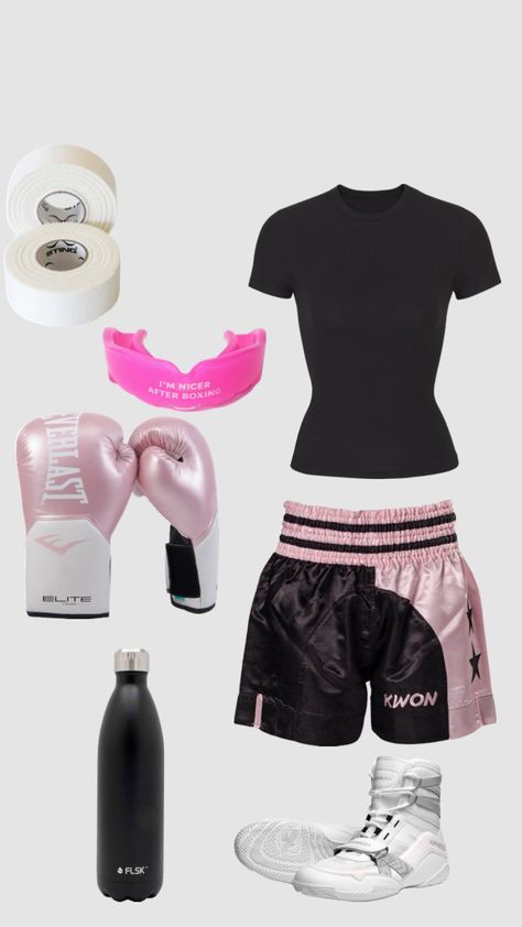 Girl Boxing Outfit, Boxing Hairstyles, Baddies Hairstyle, Boxing Outfits, Boxing Outfit For Women, Boxing Outfit, Kickboxing Women, Boxer Aesthetic, Boxing Clothes