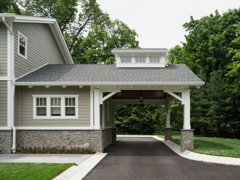 Glenwood Road | Carport | Z+ Architects Carport With Storage, Garage Pictures, Carport Ideas, Driveway Paving, Car Barn, Carport Designs, Concrete Contractor, House Design Photos, Garage Ideas