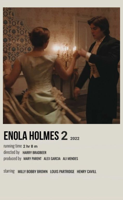 Enola Holmes Movie, Enola Holmes 2, Alex Garcia, Holmes Movie, Enola Holmes, Film Poster, Henry Cavill, Movie Photo, Bobby Brown