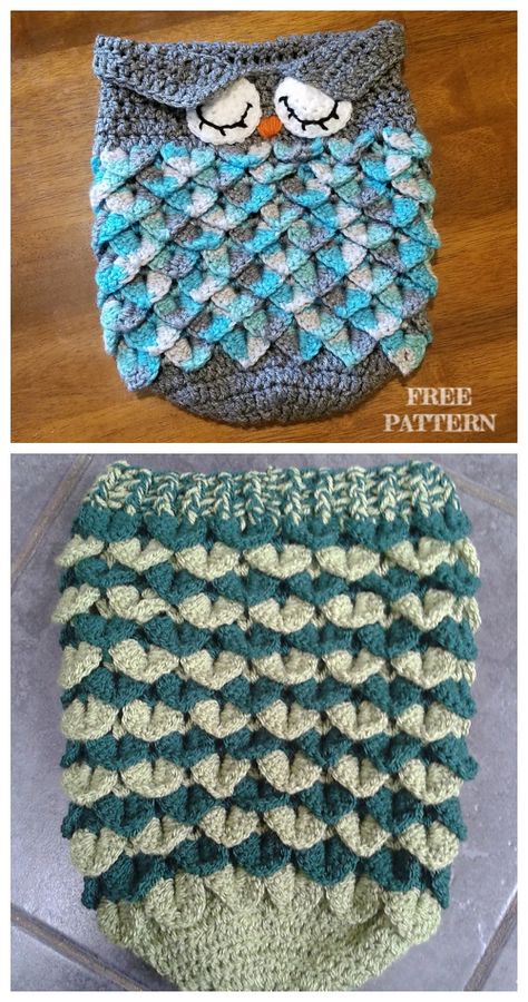 Crochet Snuggle Sack, Crochet Cocoon Pattern, Crochet Snuggle, Owl Knitting, Random Crochet, Crochet Baby Cocoon Pattern, Crochet Crocodile, Newborn Cocoon, Baby Cocoon Pattern