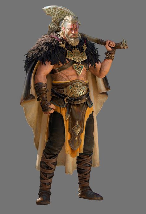 ArtStation - 两个维京Two Vikings, JinXin Viking Armor Concept Art, Barbarian Male Character Art, Barbarian Character Design Male, Viking Male, Viking Warrior Men, Human Character Art, Viking Character, Viking Armor, Viking Dragon