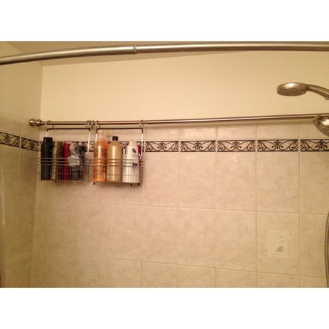 Brilliant idea for storage in an odd-shaped bath/shower! I think I did good!