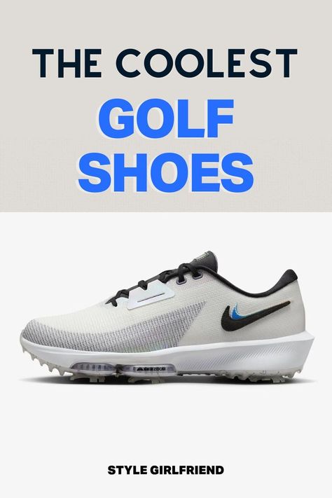 profile image of a stylish men's golf shoe. text on-screen reads: the coolest golf shoes Mens Golf Shoes, Men’s Golfing Outfit, Golf Outfit Men, Golf Style Men, Mens Golf Wear, Best Golf Shoes, Mens Golf Fashion, Style Girlfriend, Golf Wear