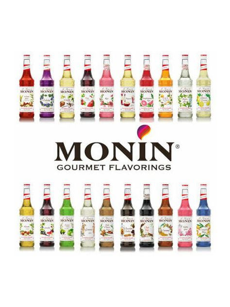 Syrup Bottle Design, Monin Syrup, Brand Food, Pretty Alcoholic Drinks, Syrup Bottle, Cereal Milk, Supermarket Design, Wine Guide, Grocery Foods