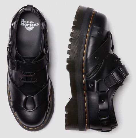 Dr Martens 1461 Quad, Doc Martens Black, Mens Platform Shoes, Goth Fits, Leather Platform Shoes, Shoes Dr Martens, Black Dr Martens, Black Platform Shoes, Rectangle Glasses