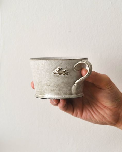 Meet our new mug! We’re loving the shape, a wider rim, a small handle, and it’s stackable too. Perfect for your morning coffee or even as a little bowl for snacks and fruit! #pottery #instapottery #clay #ceramics #pottery #ceramics #studiopottery #functionalpottery #glaze #potterymugs Mug Handles Pottery, Fruit Pottery, Handles Pottery, Mug Handles, Functional Pottery, Pottery Ceramics, Ceramics Pottery, Clay Ceramics, Pottery Mugs