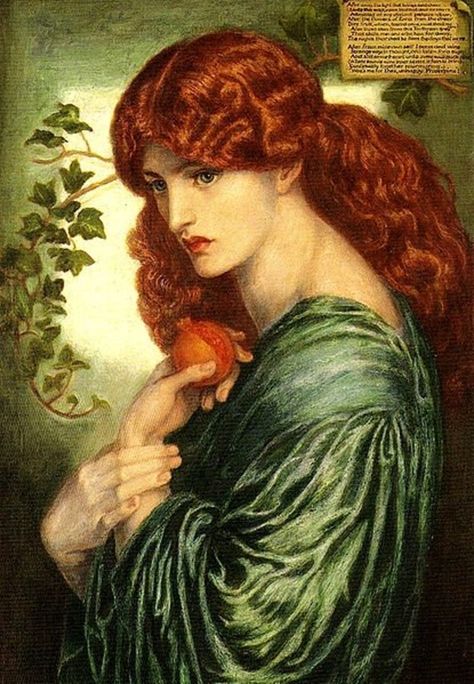 Persephone is one of the deities of the Greek pantheon who is often overlooked, but she was the daughter of Demeter and Zeus, as well as the wife of Hades, so an important goddess in Ancient Greece. Persephone Art, Pre Raphaelite Paintings, Pre Raphaelite Brotherhood, Pre Raphaelite Art, Greek Pantheon, Dante Gabriel Rossetti, Greek Mythology Art, Hades And Persephone, Pre Raphaelite