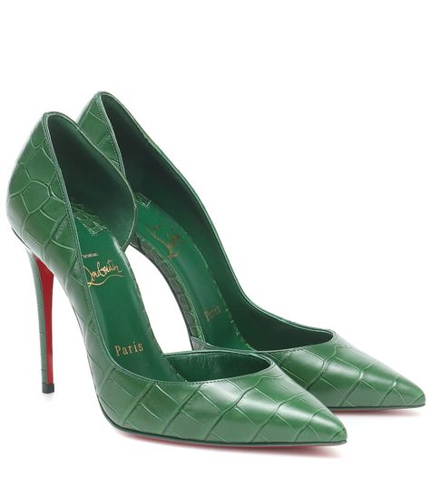 Christian Louboutin Iriza, Green High Heels, Luxury Lifestyle Fashion, Shoes Heels Classy, Red Louboutin, Heels Classy, Fancy Shoes, Christian Louboutin Women, Patent Leather Pumps