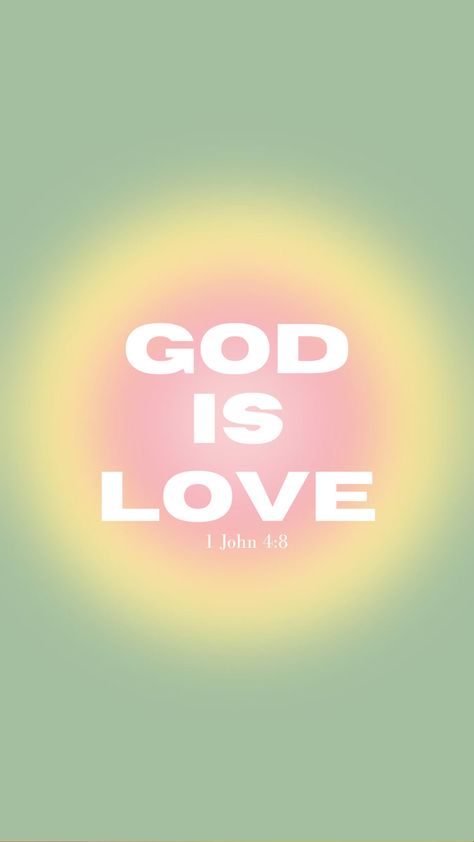 Colorful Widget Aesthetic, Rainbow Aesthetic Wallpaper, 1 John 4 8, Cute Bible Verses, Christian Quotes Wallpaper, Cute Bibles, Christian Wallpapers, Christian Backgrounds, God Is Love