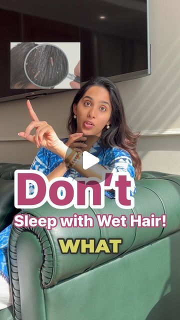 Bakson Hair Reviver Mist on Instagram: "🚫 Sleeping on Wet Hair? Here’s Why You Should Reconsider! 🚫

We’ve all been there—too tired to dry our hair after a late-night shower. But did you know that going to bed with wet hair can seriously damage your scalp and hair health? Here’s what happens:

### 1. Weakened Hair Strands
Wet hair is more fragile and prone to breakage. When you sleep on damp hair, the friction between your hair and pillow can cause strands to weaken, stretch, and snap. Over time, this leads to split ends, frizz, and an overall unhealthy appearance.

### 2. Scalp Health at Risk
Sleeping with wet hair creates a moist environment that can foster bacteria and fungi growth on your scalp. This can lead to scalp irritation, itchiness, dandruff, and even fungal infections like t How To Sleep With Wet Hair, Wet Hair Overnight, Sleeping With Wet Hair, Overnight Hairstyles, Hair Strands, Too Tired, Going To Bed, Scalp Health, When You Sleep