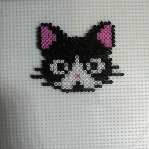 Cat hama beads by hamabeadsart | CATS | Pinterest | Hama Beads ... Hamma Beads Ideas, Easy Perler Bead Patterns, Melty Bead Patterns, Hama Beads Design, Diy Perler Bead Crafts, Perler Crafts, Beaded Bookmarks, Hama Beads Patterns, Diy Perler Beads